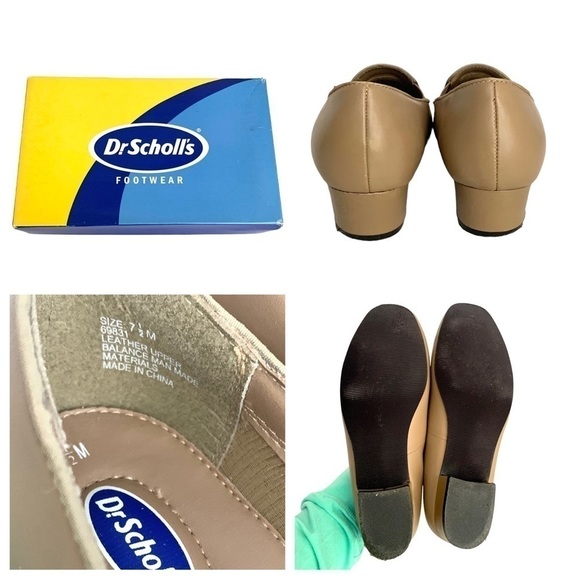 Dr. Scholl's Classic Twin Gore Leather Pump Size 7.5 M Women’s Tan #69831 - Picture 5 of 9